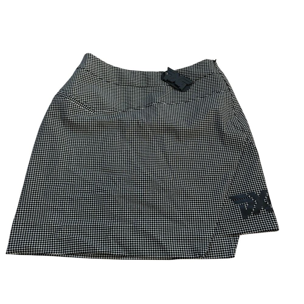 NWT PXG Women’s Mini Check Golf Skort Dark Grey Performance XS